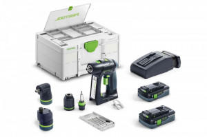 Masini de gaurit si insurubat cu acumulatori C 18 HPC 4,0 I-Set, Festool - Img 2