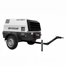 Motocompresor ROTAIR MDVN 26KEco5 2500 l/min/6.5bar motor Kubota25cp tractabil santier+kit sablare