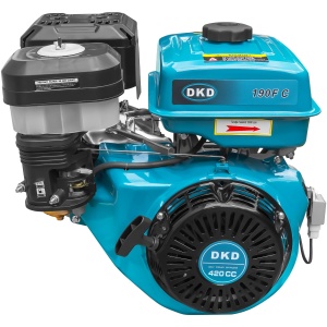 Motor DKD HS 190F C cu caneluri, 16CP, benzina, 420cc, 6.5L, diametru ax 25.4mm, bobina incarcare, pentru HS1100D NEW cu capota - Img 2