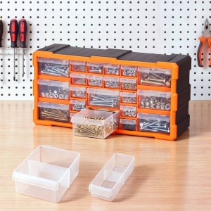 Organizator accesorii cu 22 sertare, Plastic, 49.5x16x25.5 cm - Img 3