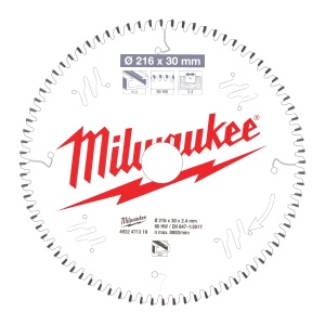 Panza de circular, Ø216mm X Ø30mm, Z80, Aluminiu, 4932471319 Milwaukee