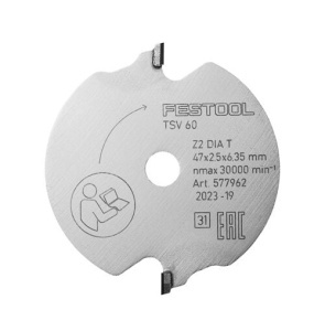 Pânză de ferăstrău incizor WOOD FINE CUT SPECIAL DIA 47x2,5x6,35 T2, Festool - Img 3
