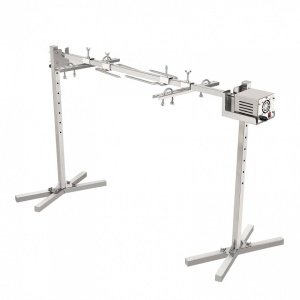 Rotisor electric pentru gratar Vevor Inox, max 41 kg, lungime de lucru 117 cm, putere 42 W, Inaltime reglabila 8 nivele - Img 4
