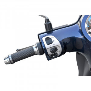 Scuter electric HECHT Citis Max Blue, scaun reglabil, cotiere, acumulator 60 V, 20 Ah, motor 800 W, viteza maxima de 25 km/h, gri - Img 4