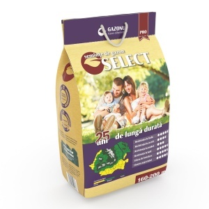 Semințe Gazon Select, pentru un covor verde, fin și de durată 4 kg, Gazonul - Img 1
