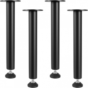 Set 4 picioare de masa reglabile, Vivatechnix Otel, inaltime 406.4 mm, capacitate max 544 kg, Negru mat - Img 2