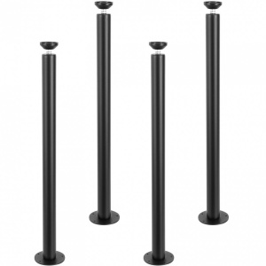 Set 4 picioare de masa Vivatechnix Otel, inaltime 762 mm, capacitate max 544 kg, Negru mat - Img 5