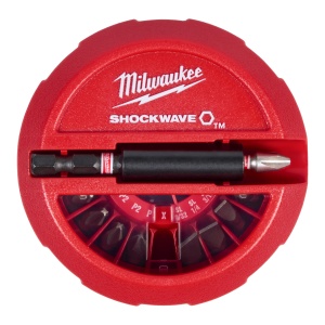 Set de 15biti Shockwave in caseta puck, 4932430904 Milwaukee