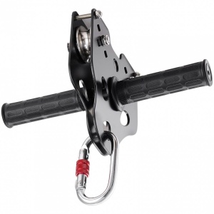 Set tiroliana Vevor lungime 24 m, capacitate max 226 kg, cablu, Ham, frana cu arc, scaun - Img 4