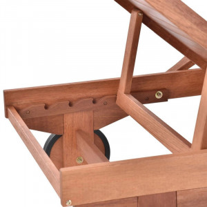Sezlong reglabil HECHT Era, din lemn tropical dur Meranti, greutate maxima suportata 250 kg - Img 5