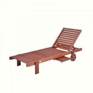 Sezlong reglabil Hecht Resort I, din lemn tropical dur Meranti, greutate maxima 120 kg