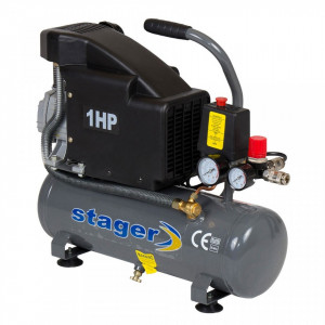 Stager HM1010K compresor aer, 6L, 8bar, 126L/min, monofazat, angrenare directa - Img 3