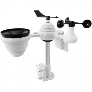 Statie meteo wireless VEVOR Wi-FI, afisaj color, temperatura, umiditate, viteza vantului/directie, prognoza, alarma, IP67 - Img 3