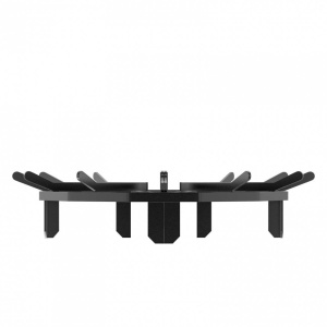 Suport de lemne pentru semineu sau vatra de foc, Vivatechnix diametru 638 mm, Otel, Negru - Img 3
