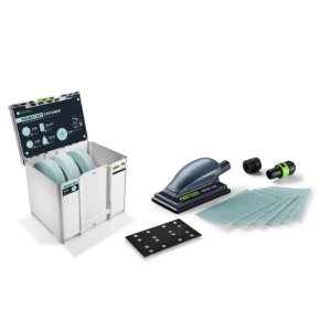 Systainer³ D225 pentru materiale abrazive Granat Net cu dispozitiv de şlefuire manuală HSK-A 80x130 Festool, Editie Limitata