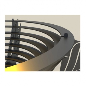 Vatra metalica de foc Krodesign KRO-1070, diametru 600 mm, grosime 4 mm, pentru exterior - Img 5