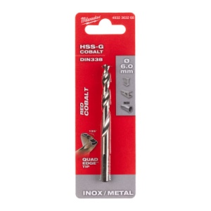 Burghiu pentru metal HSS Cobalt, DIN338, Ø6 mm, MILWAUKEE®