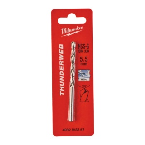Burghiu pentru metal ThunderWeb HSS-G DIN338, ø5.5x57x93mm, MILWAUKEE®