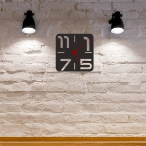 Ceas de perete metalic Krodesign Square KRO-1164, dimensiune 50x50 cm, negru - Img 2