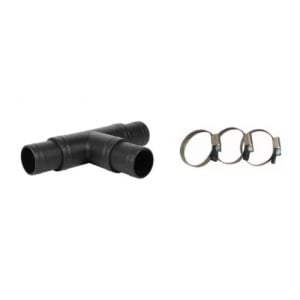 Conector T 3x32/38mm, 3x cleme de furtun Hecht 305812