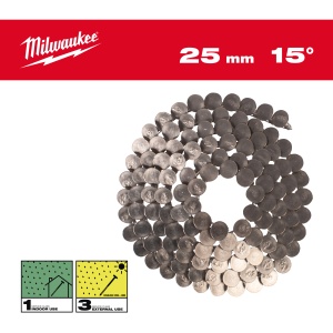 Cuie cu cap rotund 15°, RH 3.05x25mm/RS/Inox, 2160buc, 4932499327 Milwaukee