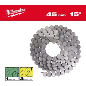 Cuie cu cap rotund 15°, RH 3.05x45mm/RS/HDG, 1440buc, 4932499324 Milwaukee