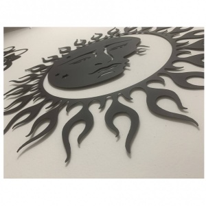 Decoratiune perete Krodesign Sun Moon, diametru 60 cm, negru - Img 5