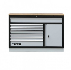 Dulap mare american de scule cu blat din lemn A007/21, Fervi