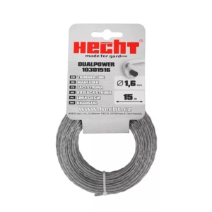 Fir pentru trimmer HECHT 10301516, profil rotund, diametru 1.6 mm, lungime 15 m, cu insertie metalica