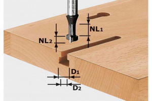 Freză pentru caneluri în T HW S8 D10,5/NL13, Festool - Img 2