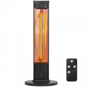 Incalzitor cu infrarosu 2000W, Telecomanda, 3 setari de temperatura, Temporizator, IP34, Aluminiu, 200x150x1000 mm - Img 2