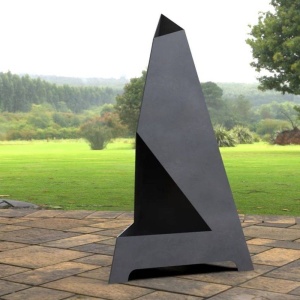 Incalzitor de terasa/gradina, Triangular Pyramid KRO-1071, Otel, Negru, 1200x700x700 mm, grosime 3 mm - Img 5