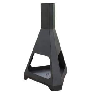 Incalzitor pentru terasa/gradina, Hexagon Fire Pit KRO-1075, Otel, Negru, 1158x725 mm, grosime 3 mm