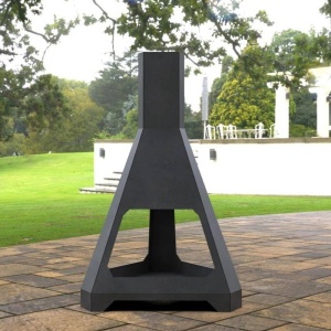 Incalzitor pentru terasa/gradina, Hexagon Fire Pit KRO-1075, Otel, Negru, 1158x725 mm, grosime 3 mm - Img 6