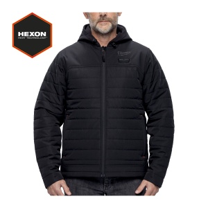 Jacheta Puffer incalzita HEXON, neagra, M12 HPJBL3-0, marimea S, 4932493837 Milwaukee