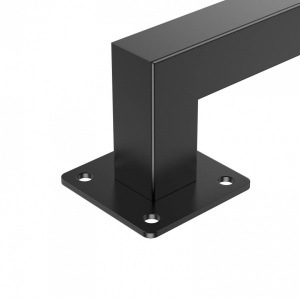 Mana curenta pentru scari, otel, Vivatechnix Negru Mat, lungime 1215 mm, Teava patrata 30x30 mm, Negru - Img 3
