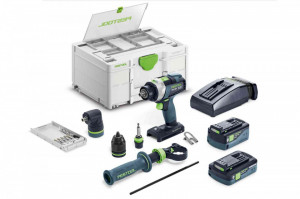 Masina de gaurit cu percutie, cu acumulator QUADRIVE TPC 18/4 5,0/4,0 I-Set, Festool - Img 2