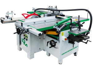 Mașină universală de tâmplărie Profistar 2600-310 de Damatomacchine , vagon de 2600 mm lungime 2800 mm într-o singură trecere, gravor de 315 mm, rindea de 310 mm lățime
