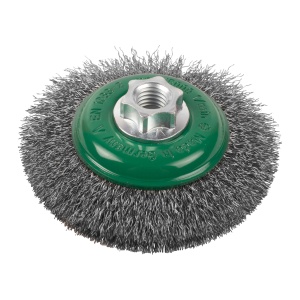 Perie conica ondulata, M14, 100x10mm, inox, 0.35mm, 1buc, 4932501749 Milwaukee