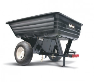 Remorca tractoras de tuns gazon 136kg, cu bena plastic