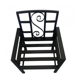 Scaun metalic pentru gradina Vivatechnix VMD-1047, dimensiuni 53x50x83 mm, negru - Img 3