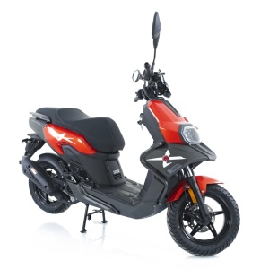 Scuter benzina 49cc Rotakt Adventure rosu-gri, 2.2kW, Euro 5, viteză maximă 45km/h - Img 3