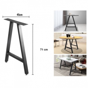 Set 2 picioare pentru mese Vivatechnix A, Otel, Inaltime reglabila 0-50 mm, dimensiune 71 x 45 cm - Img 5