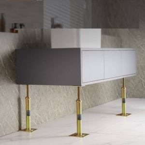 Set 4 cricuri de podea, Otel galvanizat, 20.46-40.64 cm, Capacitate 1134 kg/buc - Img 2