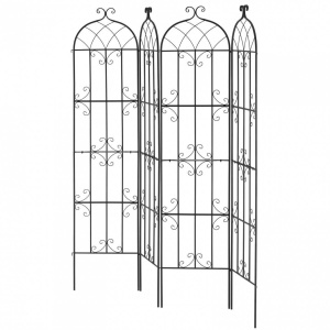 Set 4 suporturi pentru plante agatatoare, 51 x 220 cm, Otel, Diametru teava 10 mm - Img 2