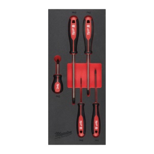 Set insertie spuma cu surubelnie Tri-Lobe PH, 5buc, 4932492393 Milwaukee
