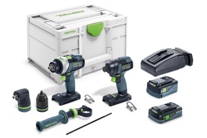 Set maşină de înşurubat şi gaurit TID 18 5,0/4,0-Set TPC 18/4, Festool - Img 1