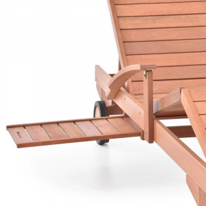 Sezlong reglabil HECHT Era, din lemn tropical dur Meranti, greutate maxima suportata 250 kg - Img 6