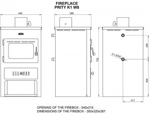 Soba de incalzire PRITY K1 W8, 14 kW - Img 3