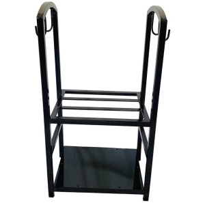 Suport pentru lemne cu 2 polite, Vivatechnix VMD-1027, Metal, Negru, 40x30x74 cm - Img 2
